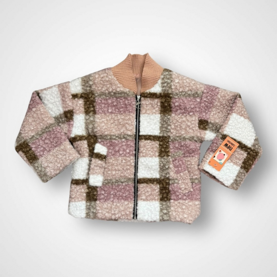 Dievčenská huňatá prechodná bunda