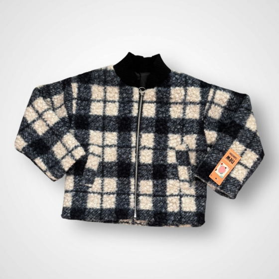 Dievčenská huňatá prechodná bunda