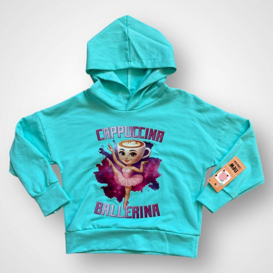Dievčenská mikina BALLERINA CAPPUCCINA