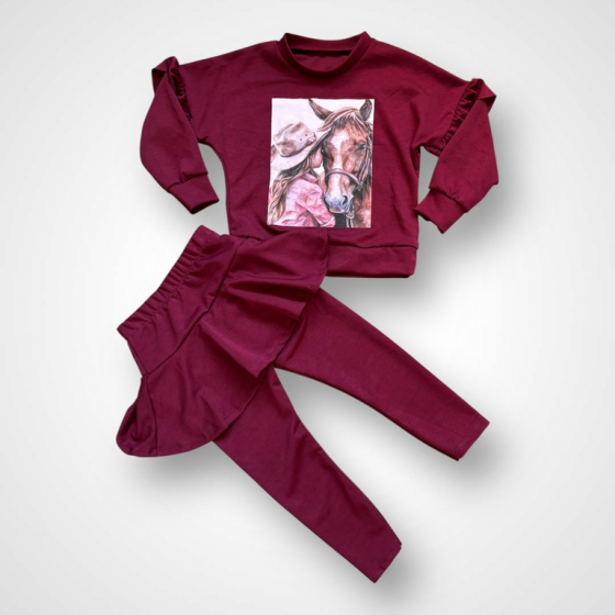 Dievčenská säprava mikina a sukňolegíny