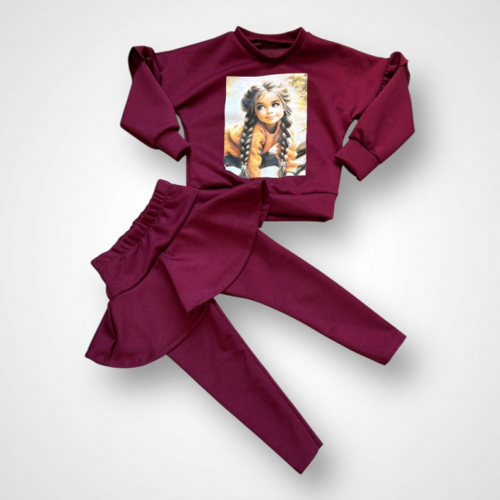 Dievčenská säprava mikina a sukňolegíny