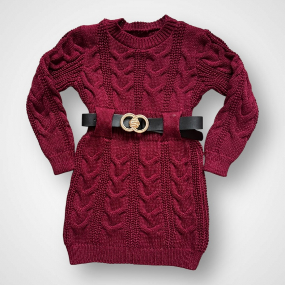 Dievčenské pletené šaty