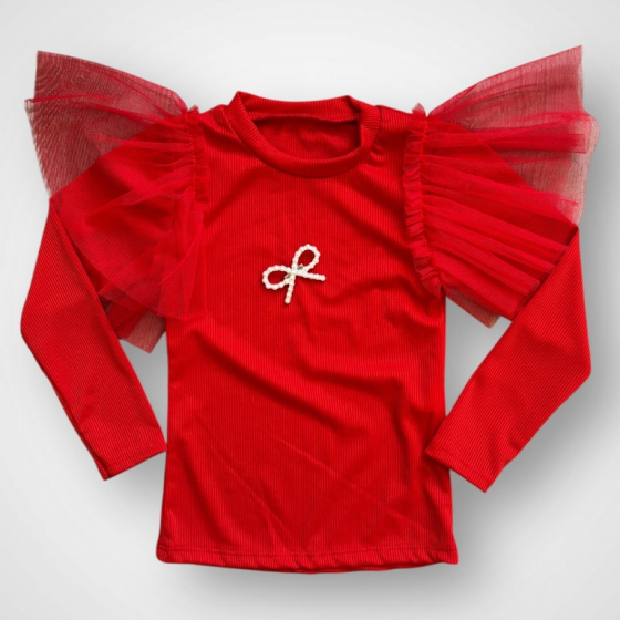 Dievčenské tričko s tylom