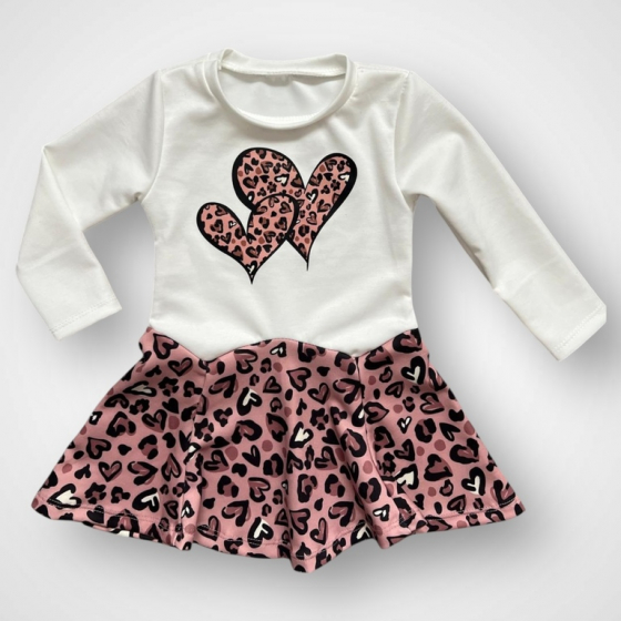 Dievčenské šaty so srdiečkami