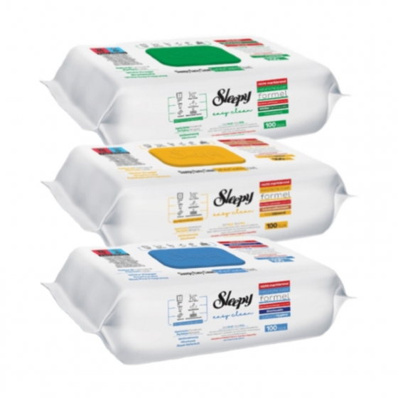 Sleepy Easy Clean vlhčené obrúsky na čistenie povrchov mix