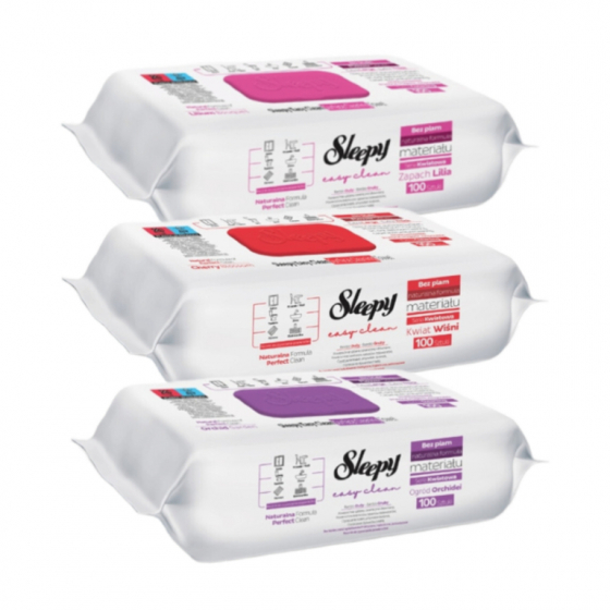 Sleepy Easy Clean vlhčené obrúsky na čistenie povrchov mix