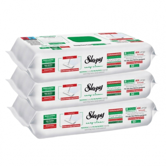 Sleepy Easy Clean vlhčené utierky na čistenie podláh na mop 4XL
