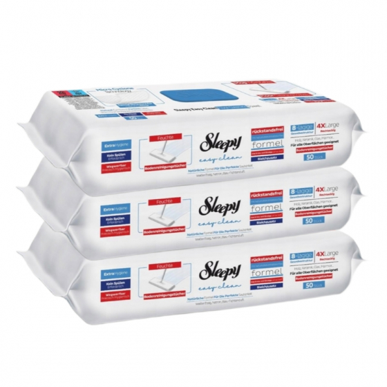 Sleepy Easy Clean vlhčené utierky na čistenie podláh na mop 4XL